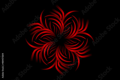 colourful caleidoscope classic gradient flower art pattern of traditional batik ethnic dayak ornament for wallpaper ads background sticker or clothing