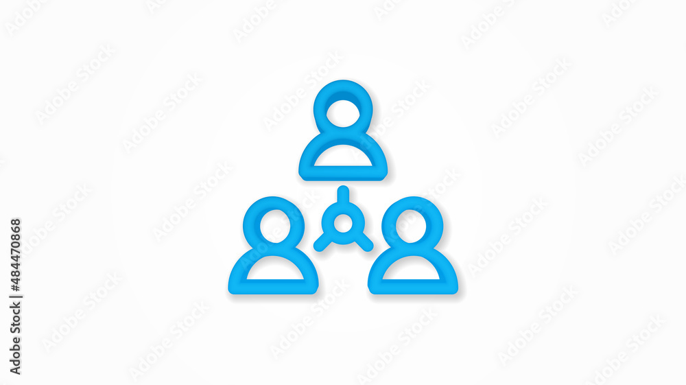 people group, community, network realistic icon. 3d vector illustration. Isolated line color pictogram. Transparent shadows people group, community, network realistic icon. 3d vector illustration. Isolated line color pictogram. Transparent shadows