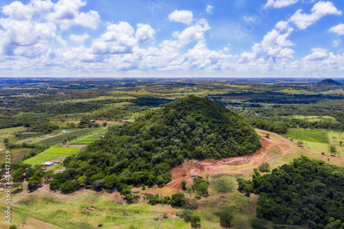 Aerial view of the countryside in Paraguay, here near Colonia Independencia. photo