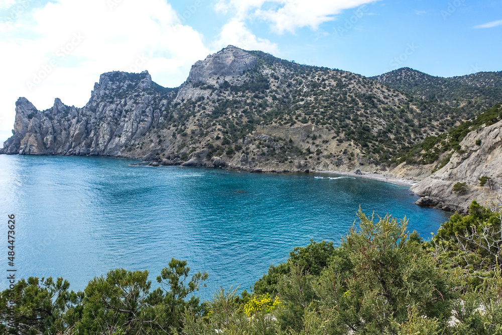 Nature photos on the Golitsyn trail. Landscapes of the Black Sea and the Crimean mountains in greenery. Crimea. Nature photos on the Golitsyn trail. Landscapes of the Black Sea and the Crimean mountains in greenery. Crimea.