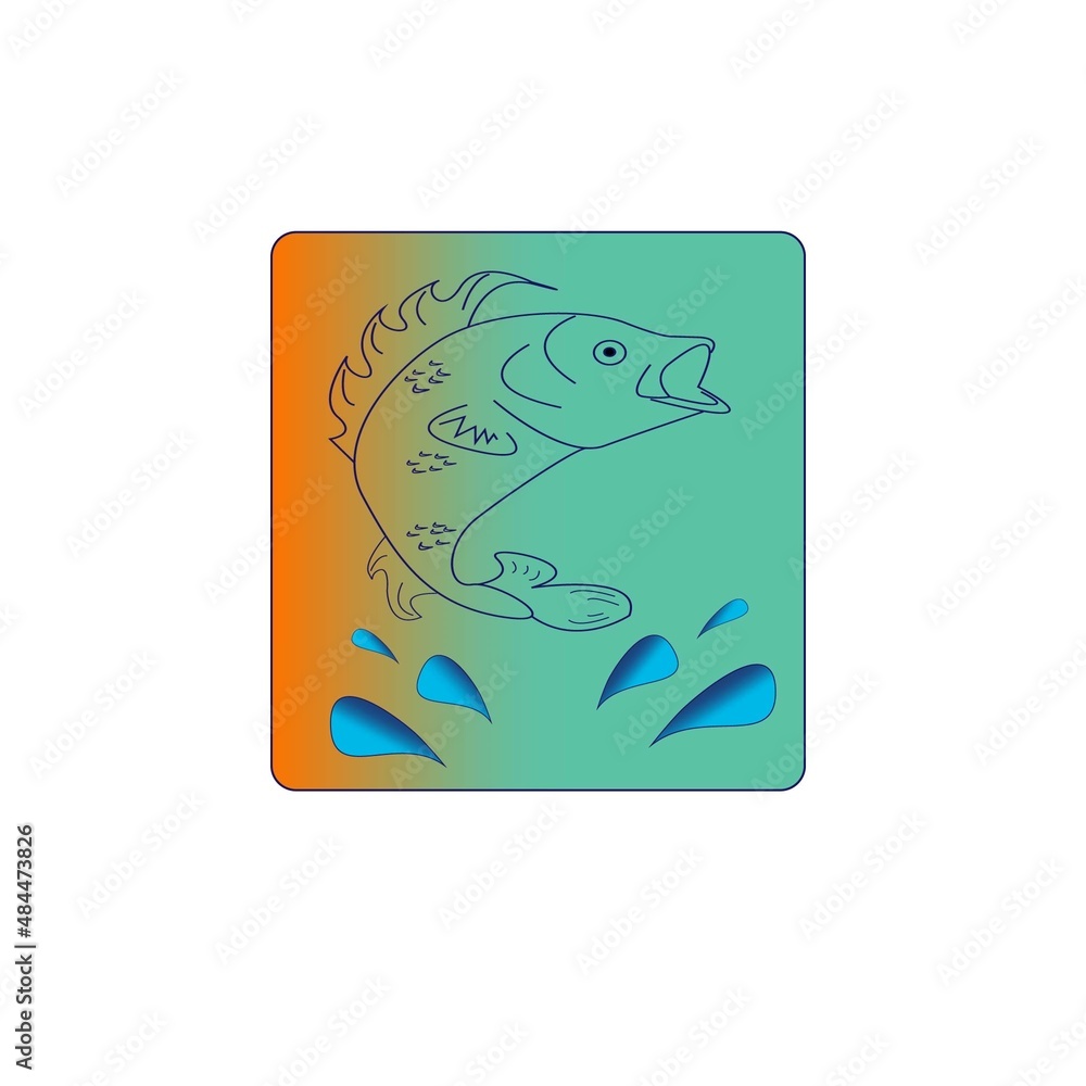 fish in the sea logo design image illustration fish in the sea logo design image illustration