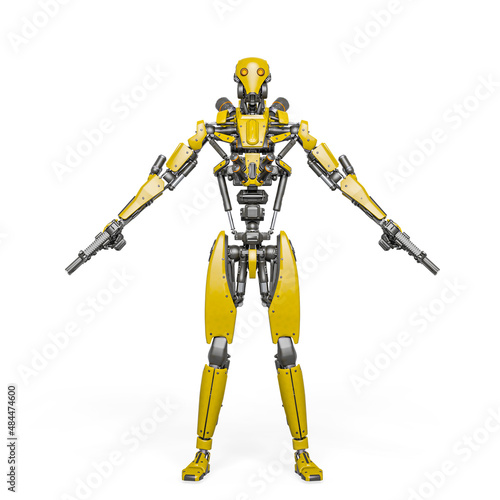 droid soldier in white background