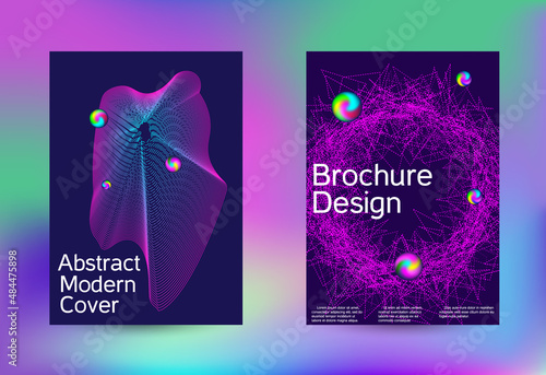 Minimum coverage of a vector. Cover design. Set of modern abstract musical backgrounds. Sound flyer for creating a fashionable cover, banner, poster, booklet...