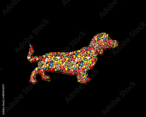 Dog Pet Animal Sweet Candies Icon Logo Symbol illustration