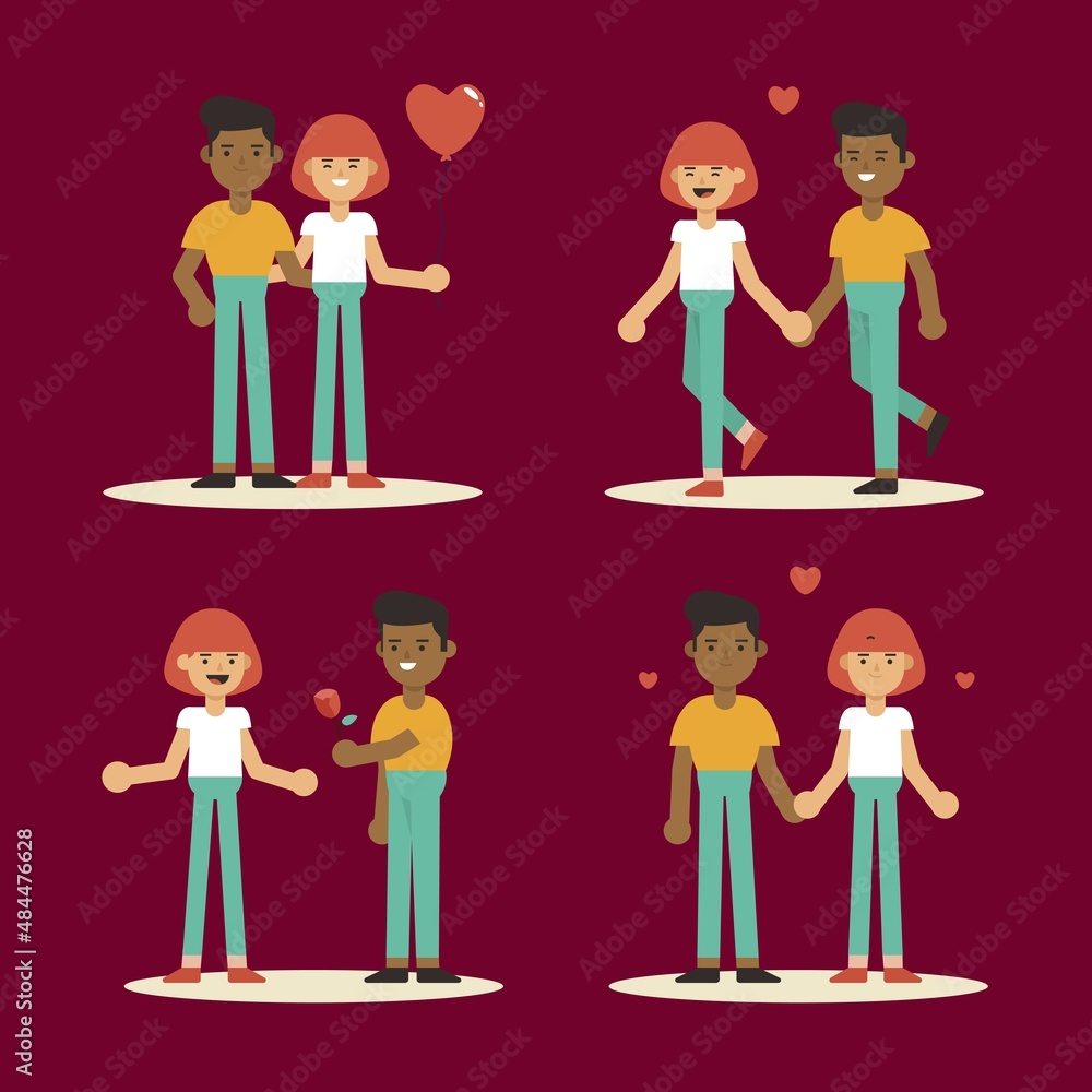 couple love collection design vector illustration couple love collection design vector illustration