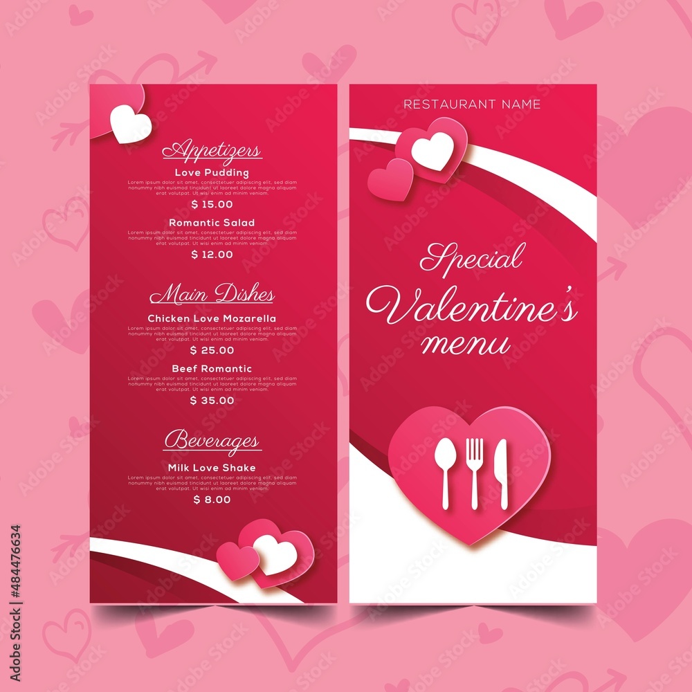 valentine-menu-template-design-vector-illustration-stock-vector-adobe-stock