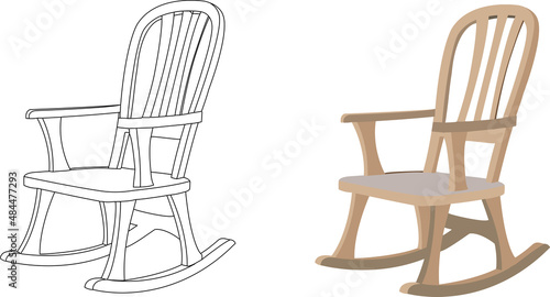 wooden rocking chair for furniture and relaxation relaxation
