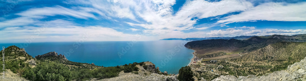 Nature photos on the Golitsyn trail. Landscapes of the Black Sea and the Crimean mountains in greenery. Crimea. Nature photos on the Golitsyn trail. Landscapes of the Black Sea and the Crimean mountains in greenery. Crimea.