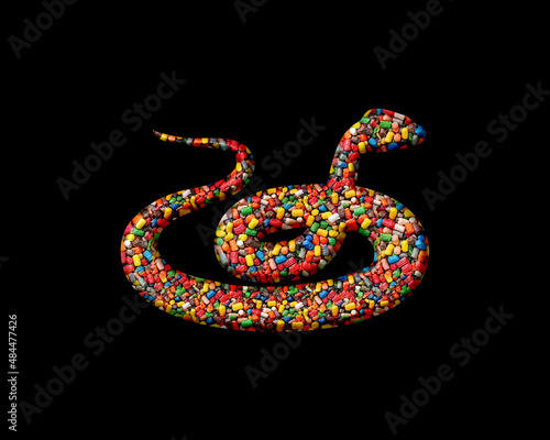 Snake Sweet Candies Icon Logo Symbol illustration