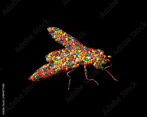 Fly housefly Sweet Candies Icon Logo Symbol illustration