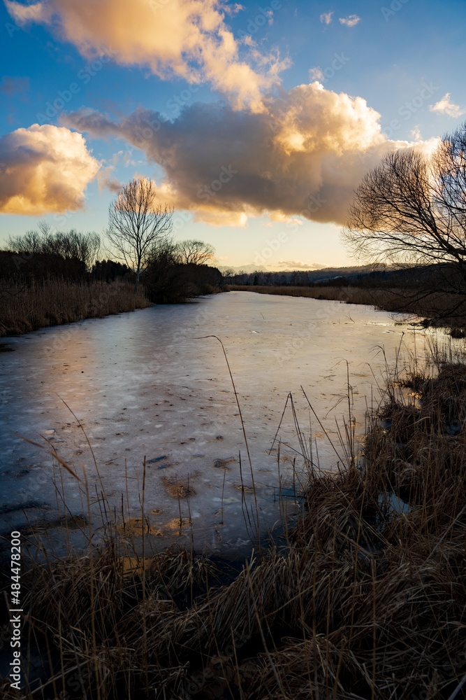 See, Sonnenuntergang, Landschaft, Wolken, Zellsee, Bayern, Oberbayern, Natur See, Sonnenuntergang, Landschaft, Wolken, Zellsee, Bayern, Oberbayern, Natur