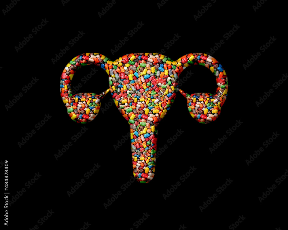 hysterectomy Uterus Fibroid Sweet Candies Icon Logo Symbol illustration