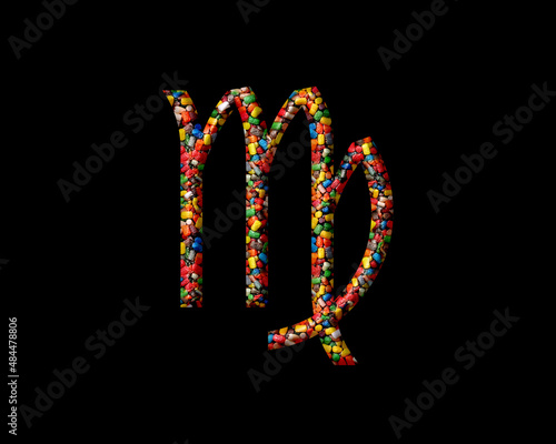 Virgo Zodiac Astrology Sweet Candies Icon Logo Symbol illustration