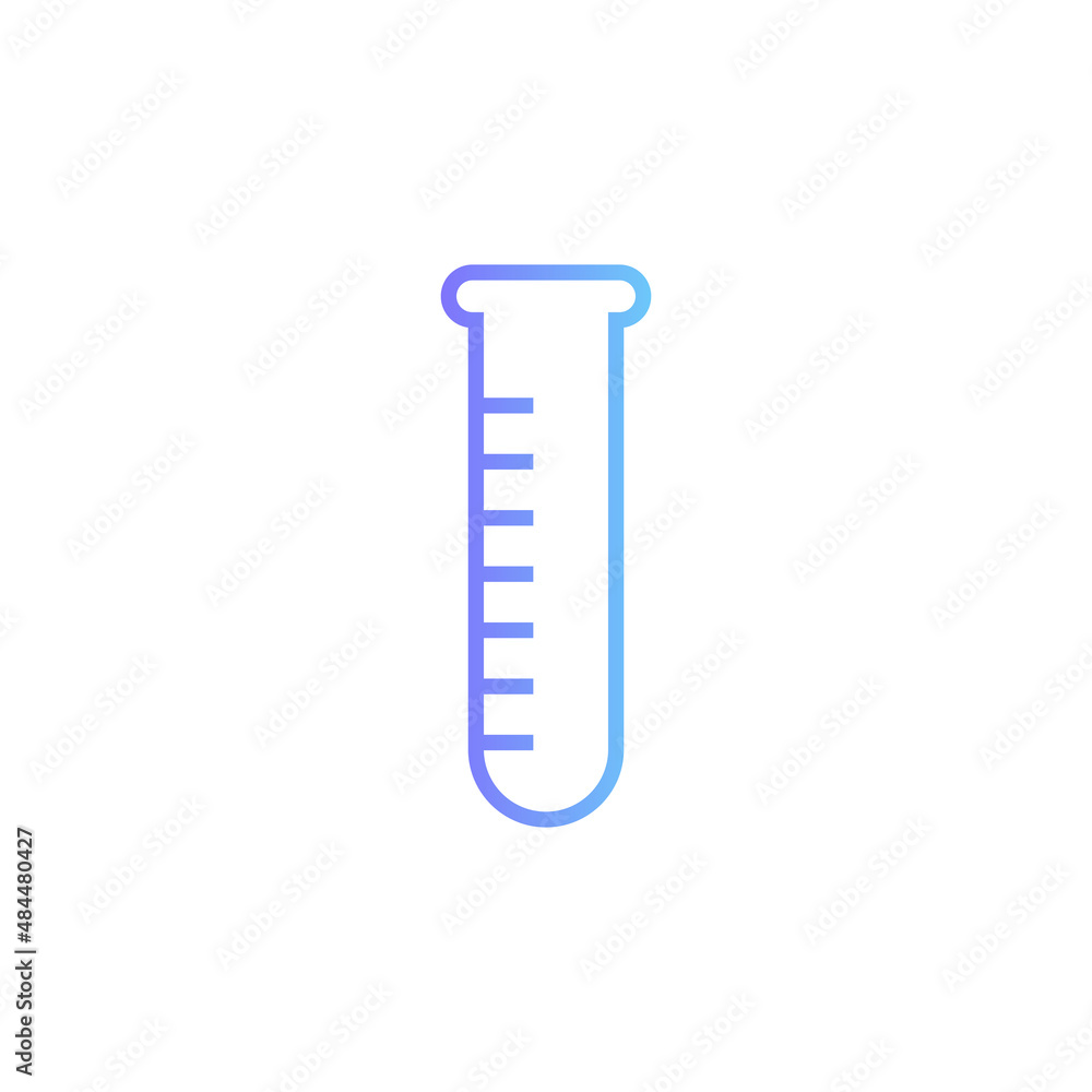 Laboratory test tube vector icon with gradient Laboratory test tube vector icon with gradient