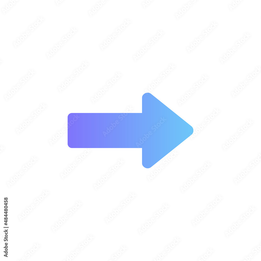 Right arrow vector icon with gradient Right arrow vector icon with gradient