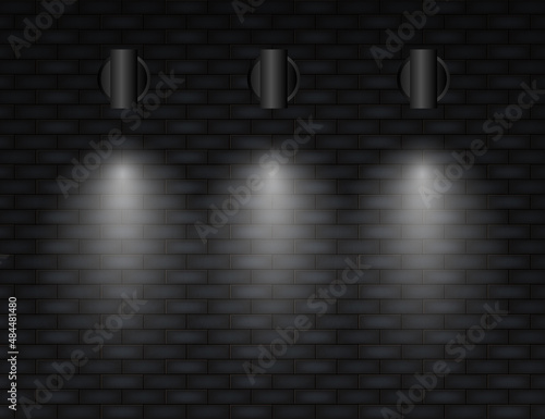 Light effect on wall background. Modern picture. Vector background