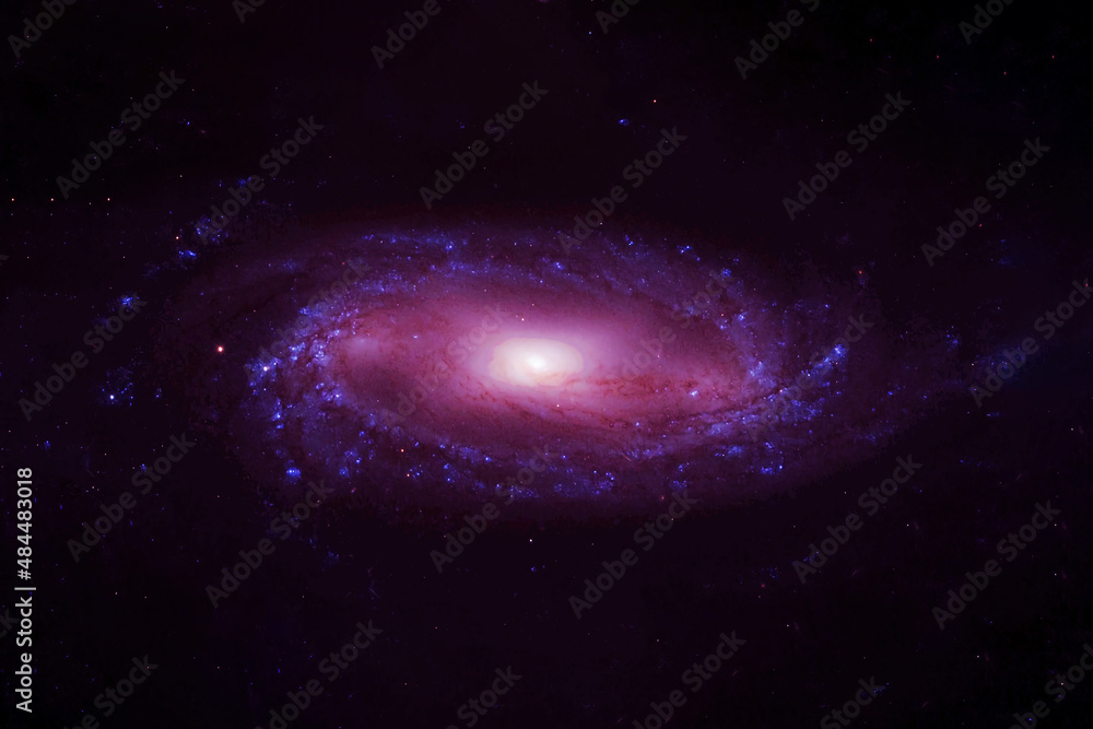 Beautiful colored space with stars. Elements of this image were furnished by NASA.