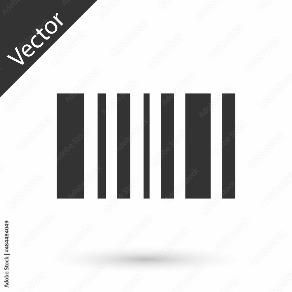 Grey Barcode icon isolated on white background. Vector Illustration Grey Barcode icon isolated on white background. Vector Illustration