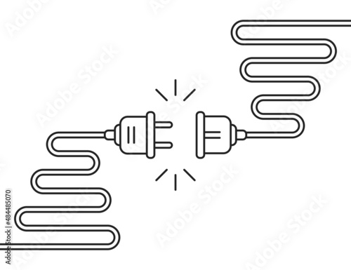 thin line electric plug and socket like disconnect