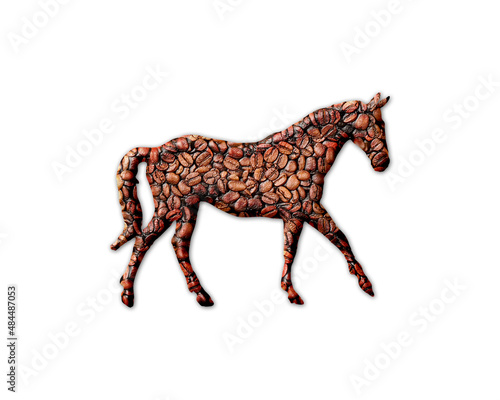 Horse Animal Coffee Beans Icon Logo Symbol illustration