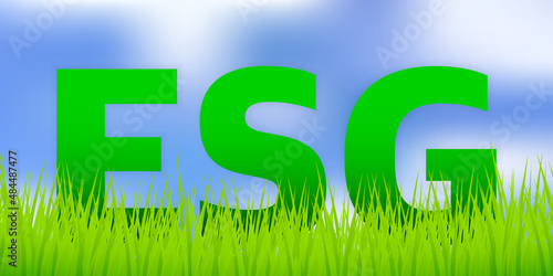 Esg environmental social governance infographic. Isometric outline concept. Ecology concept