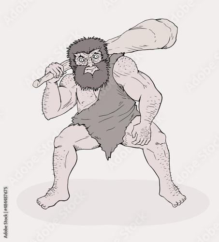 Prehistoric man illustration