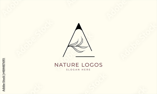natural and organic logo modern design. Natural logo for branding, corporate identity and business card
