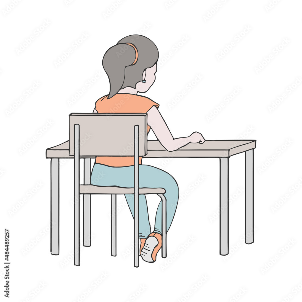 Fototapeta premium School classroom draw