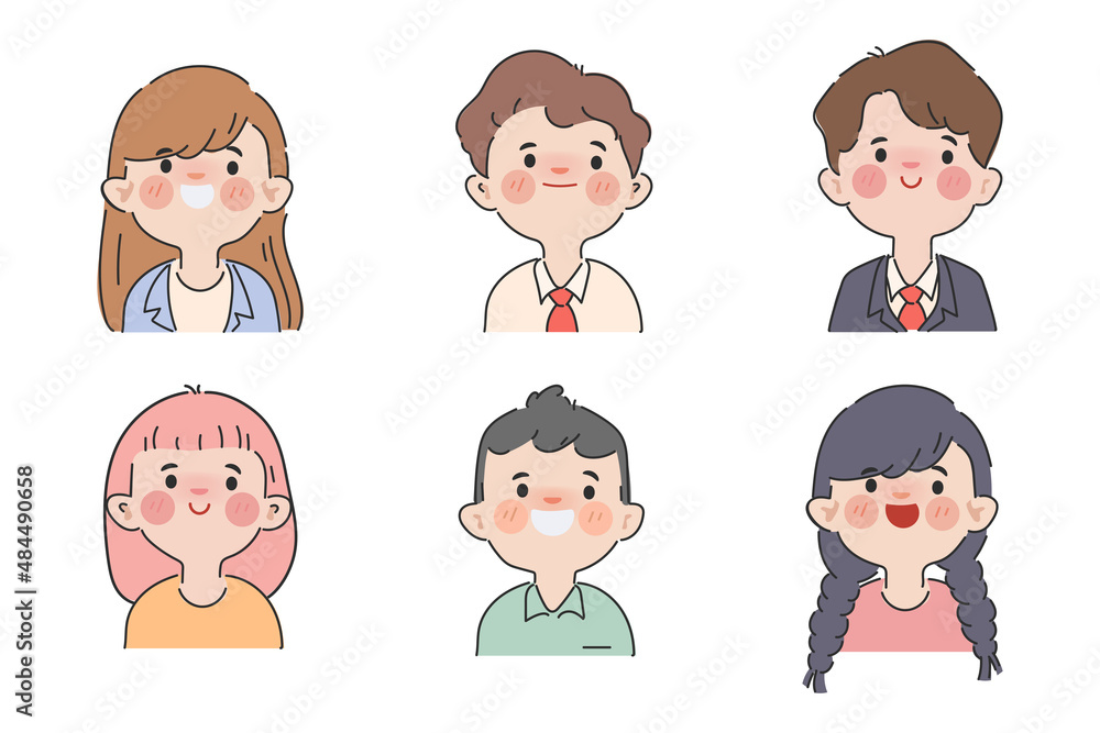 Hand drawn people office worker character. Hand drawn people office worker character.