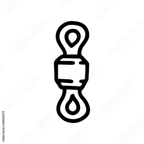 fishing swivel line vector doodle simple icon
