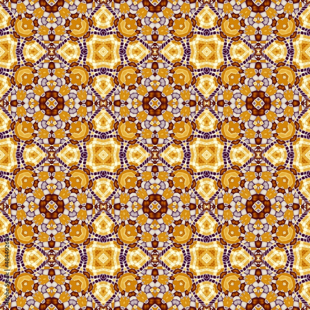 Seamless ornamental decorative pattern. Mosaic art texture. Seamless ornamental decorative pattern. Mosaic art texture.