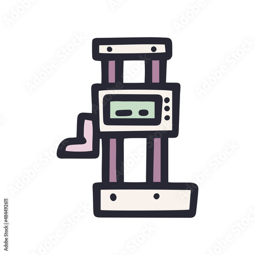 digital height gauge color vector doodle simple icon