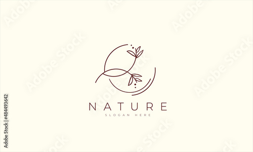 natural and organic logo modern design. Natural logo for branding, corporate identity and business card