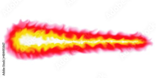 Illustration of flame ray effect