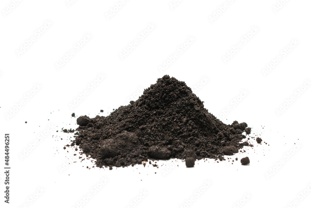 Black land for plant isolated on white background. Black land for plant isolated on white background.