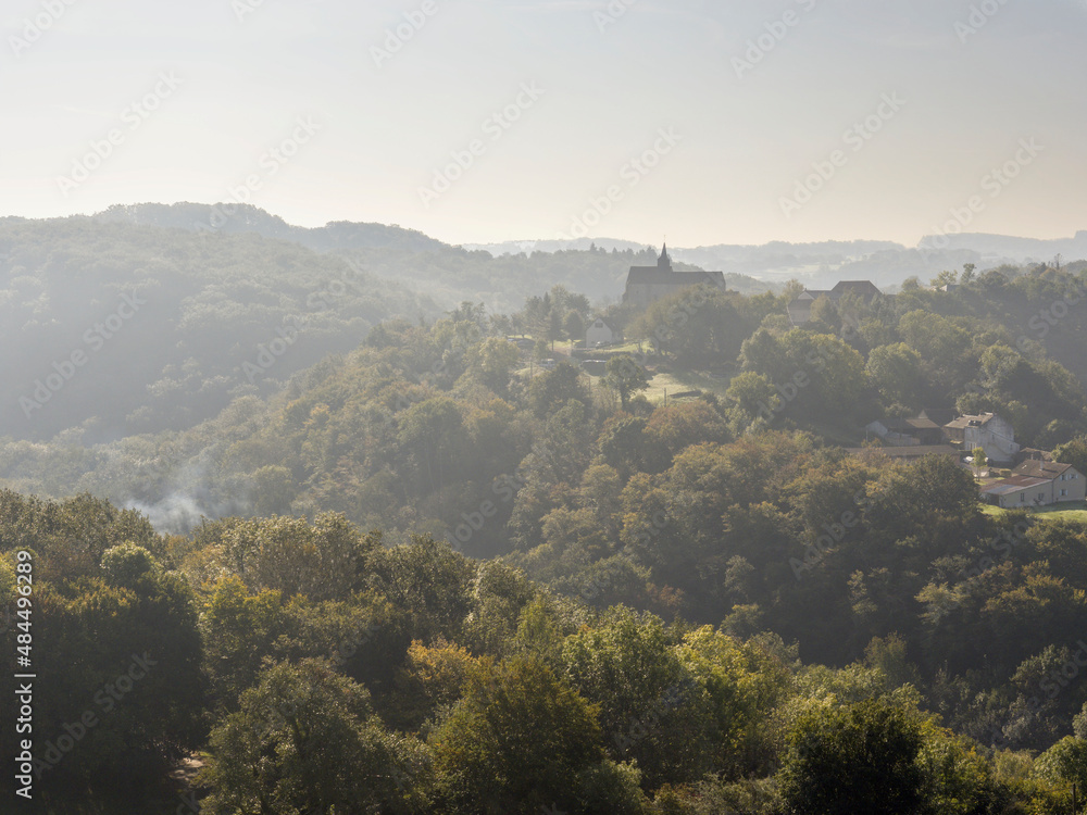 Paysage de Saint-André-en-Morvan, Nièvre, Bourgogne, France