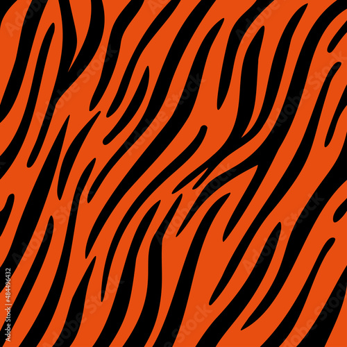 stripe animals jungle tiger pattern. white and black animal print. Vector illustration