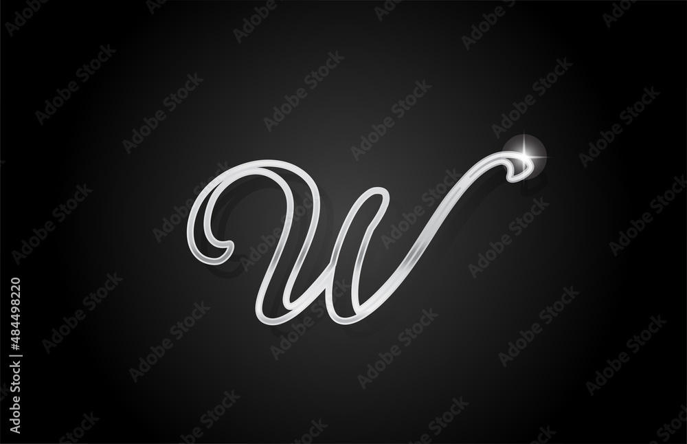 grey line W alphabet letter logo icon. Creative design for business and company grey line W alphabet letter logo icon. Creative design for business and company