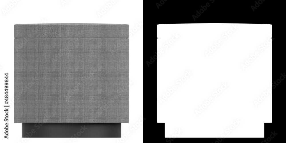 3D rendering illustration of a round footrest 3D rendering illustration of a round footrest