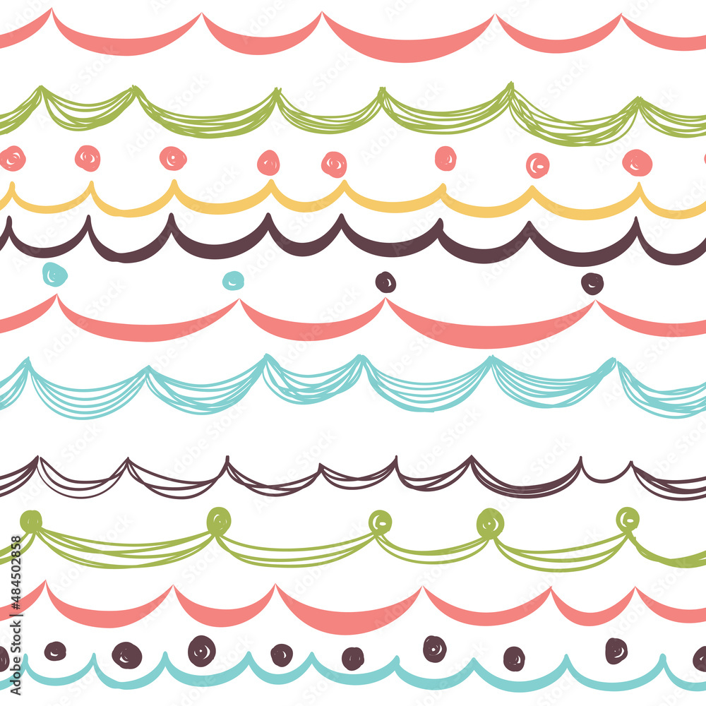 Seamless pattern with an abstract pattern in pastel colors. Great for baby clothes, wallpapers, fabrics, prints and other surfaces. Seamless pattern with an abstract pattern in pastel colors. Great for baby clothes, wallpapers, fabrics, prints and other surfaces.