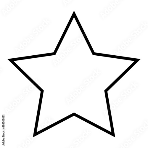 Star Flat Icon Isolated On White Background