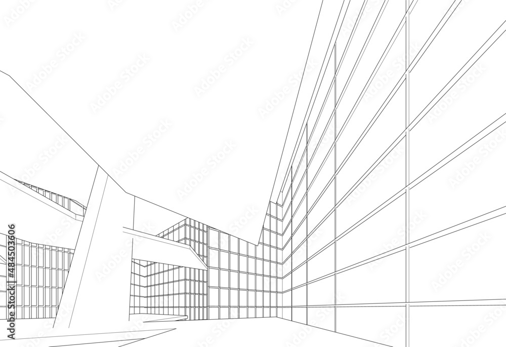 architectural sketch of the building architectural sketch of the building