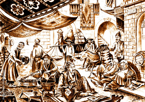 old east fair,bazaar,chinese,silk way