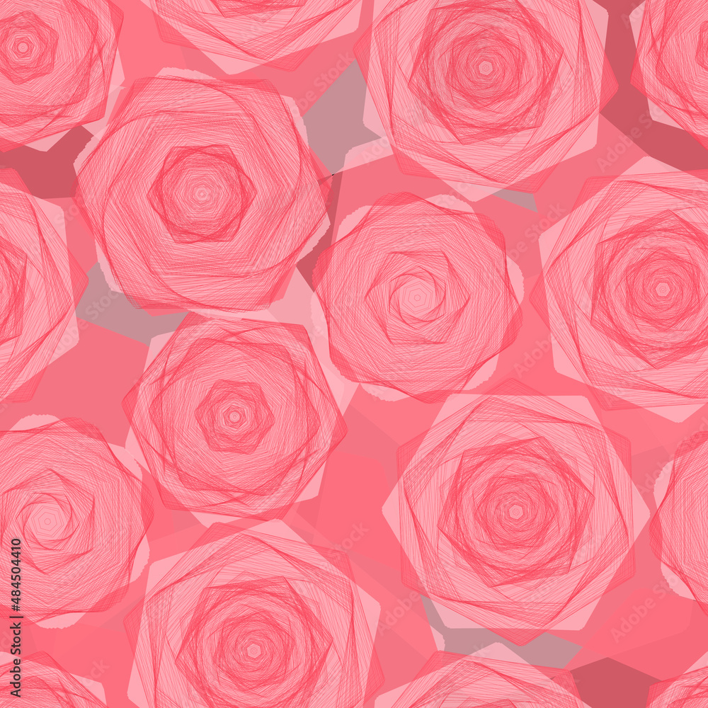 Seamless pattern with pink roses Seamless pattern with pink roses