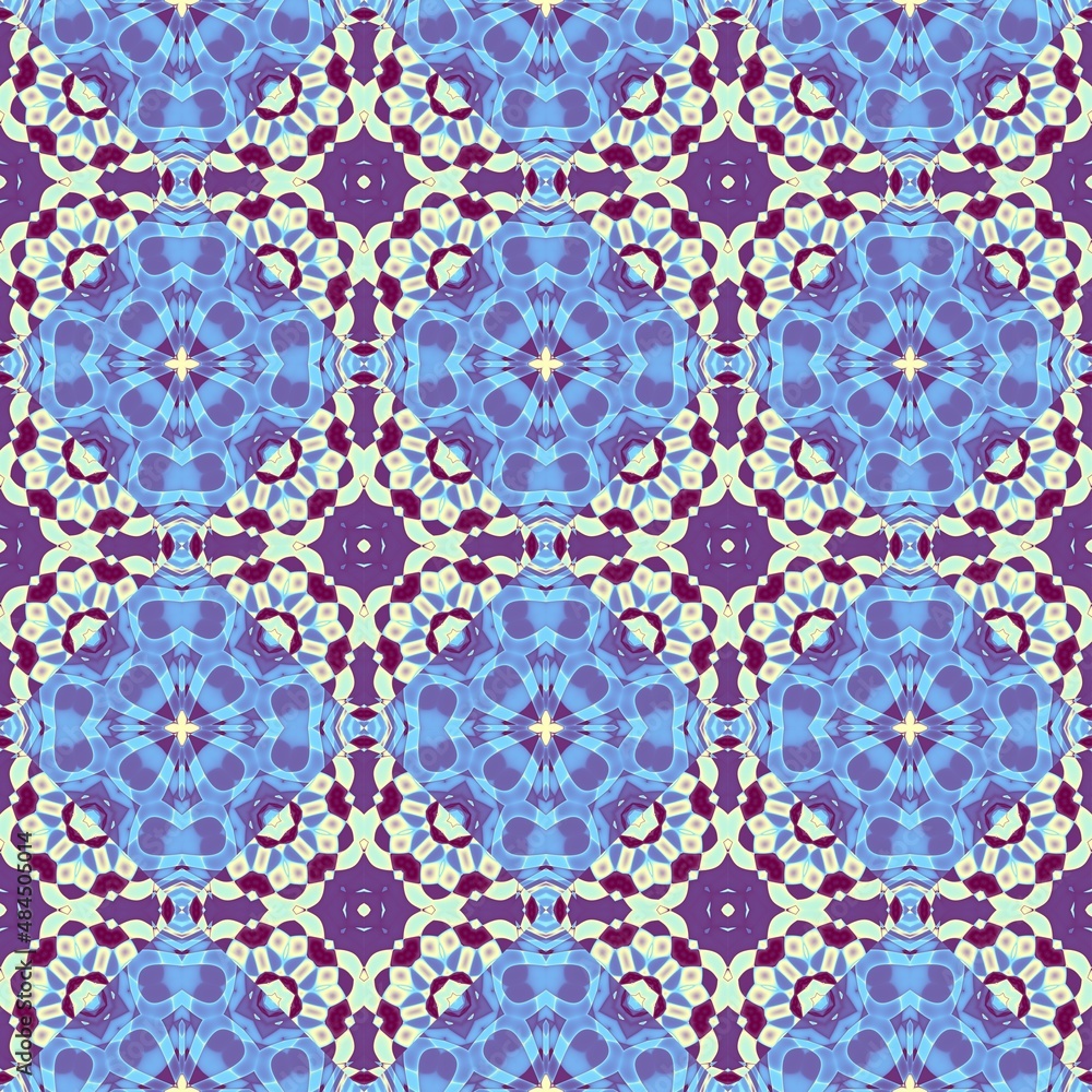 Seamless ornamental decorative pattern. Mosaic art texture. Seamless ornamental decorative pattern. Mosaic art texture.