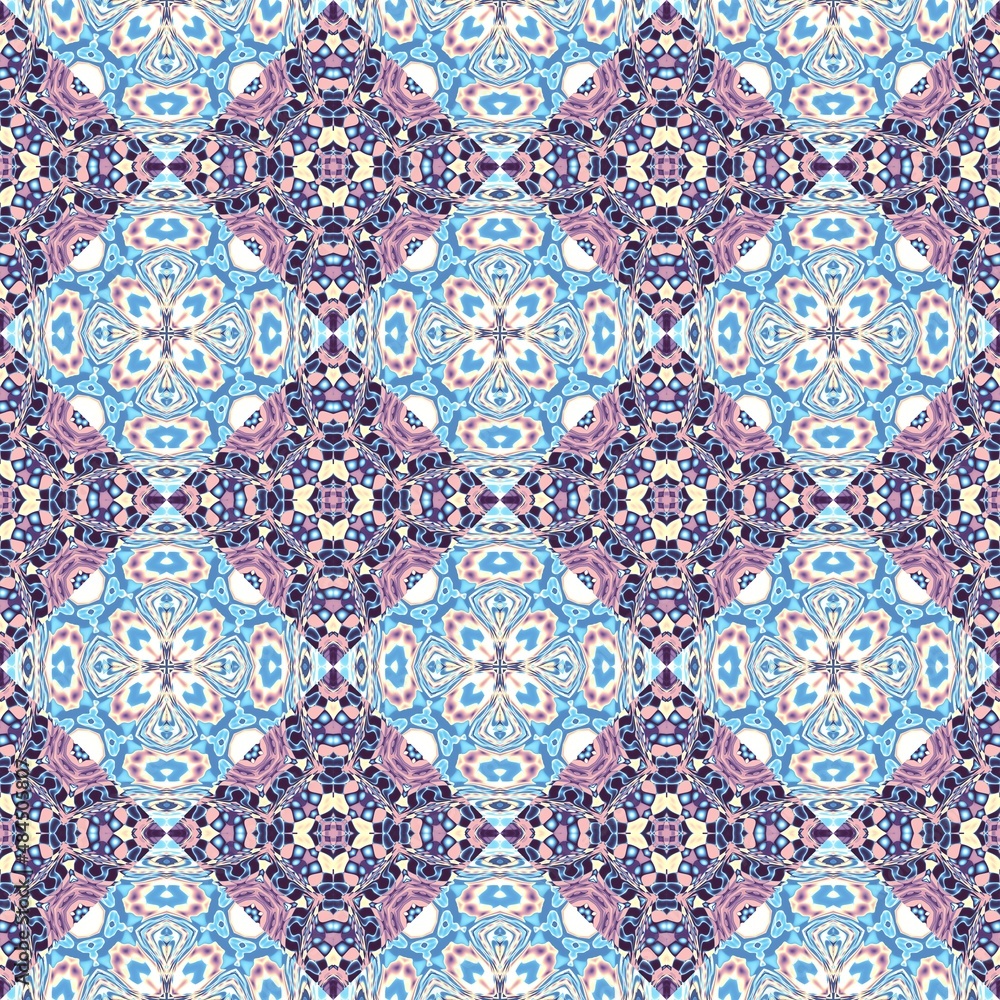 Seamless ornamental decorative pattern. Mosaic art texture. Seamless ornamental decorative pattern. Mosaic art texture.