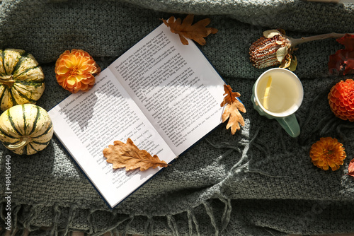 Book, cup of coffee and aut...