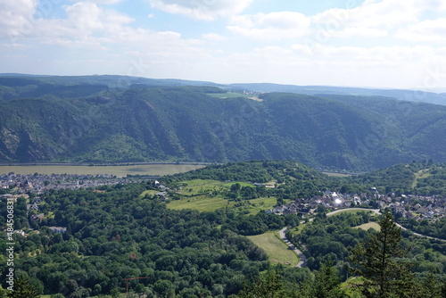 Aussicht vom Aussichtsturm F  nfseenblick bei Boppard