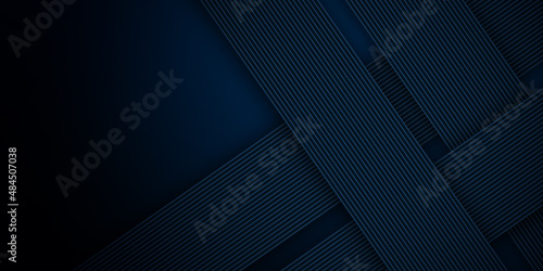 3D Dark blue abstract background with diagonal lines