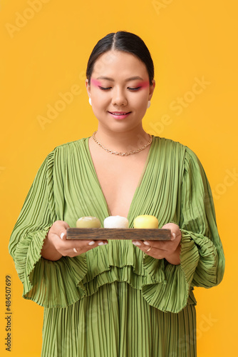 Beautiful Asian woman with ...
